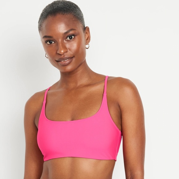NWT OLD NAVY Scoop-Neck Bikini Swim Top  Color: Polarized Pink low scoop - Picture 2 of 9